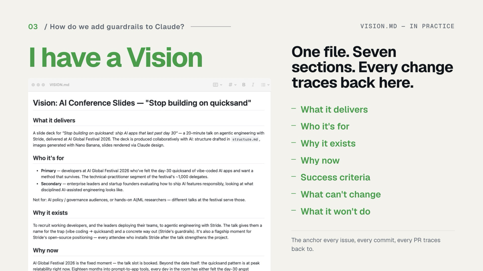Slide 14 — I have a Vision