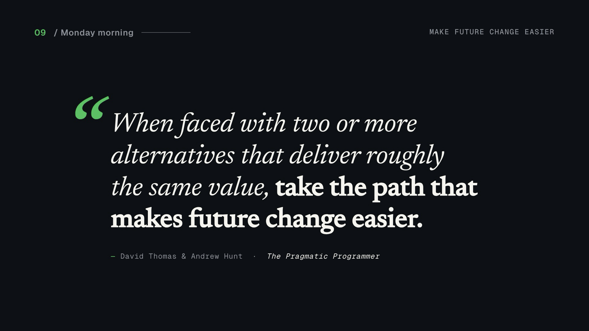 Slide 33 — Monday morning